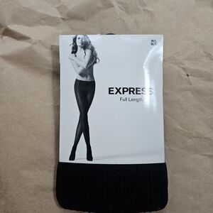 Express Black Ribbed Tights NEW!